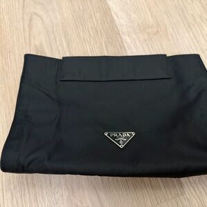 Black Nylon Cosmetic Pouch